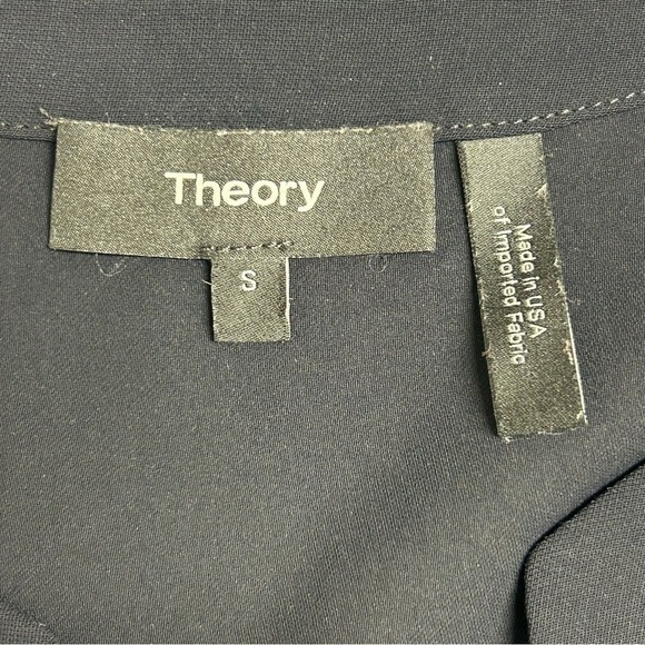 Theory Women's Saturnina Urban Crepe Split V Neck Shift Dress Size Small - Picture 6 of 8